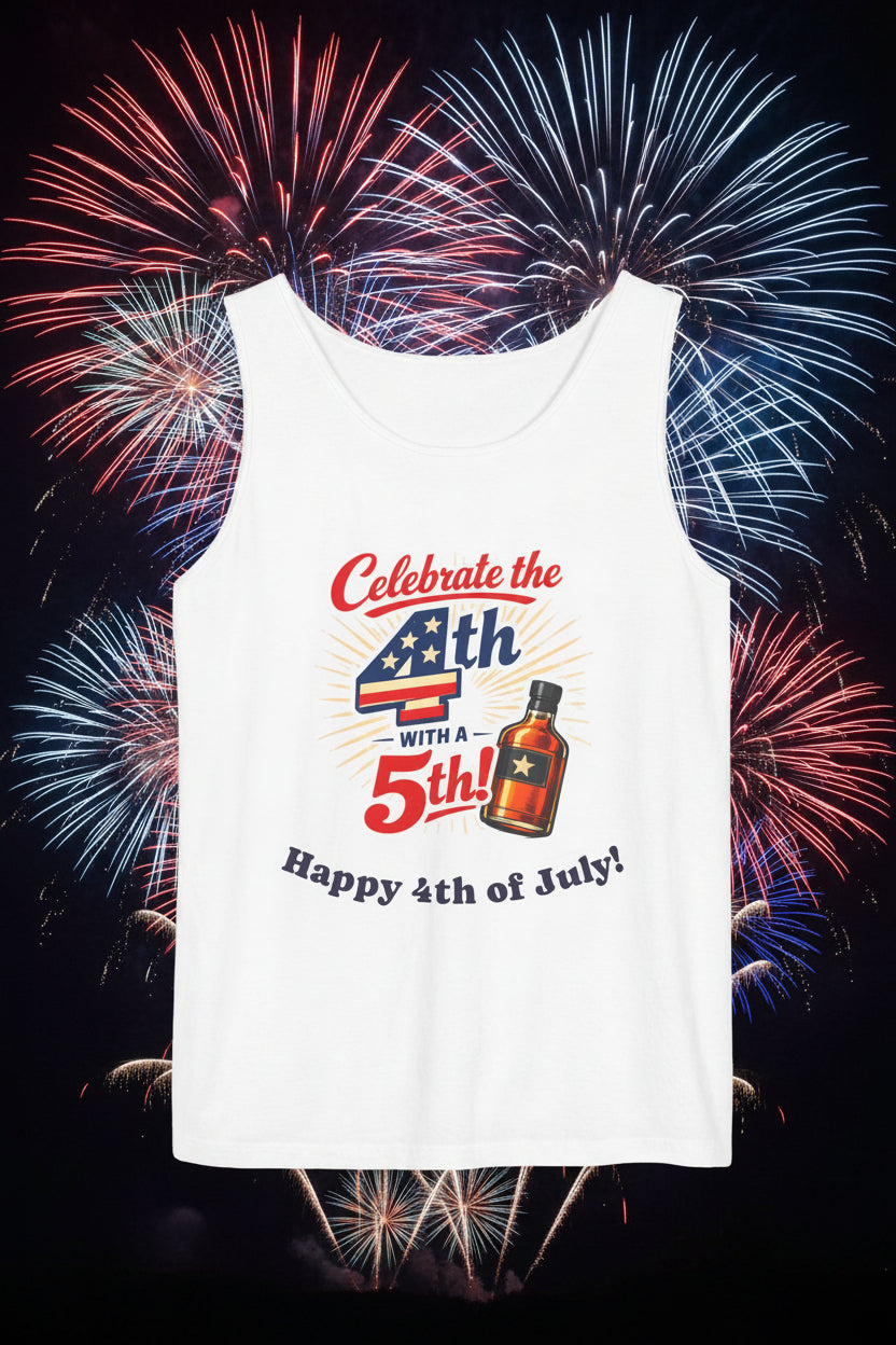 White tank top to Celebrate the 4th of July with a 5th