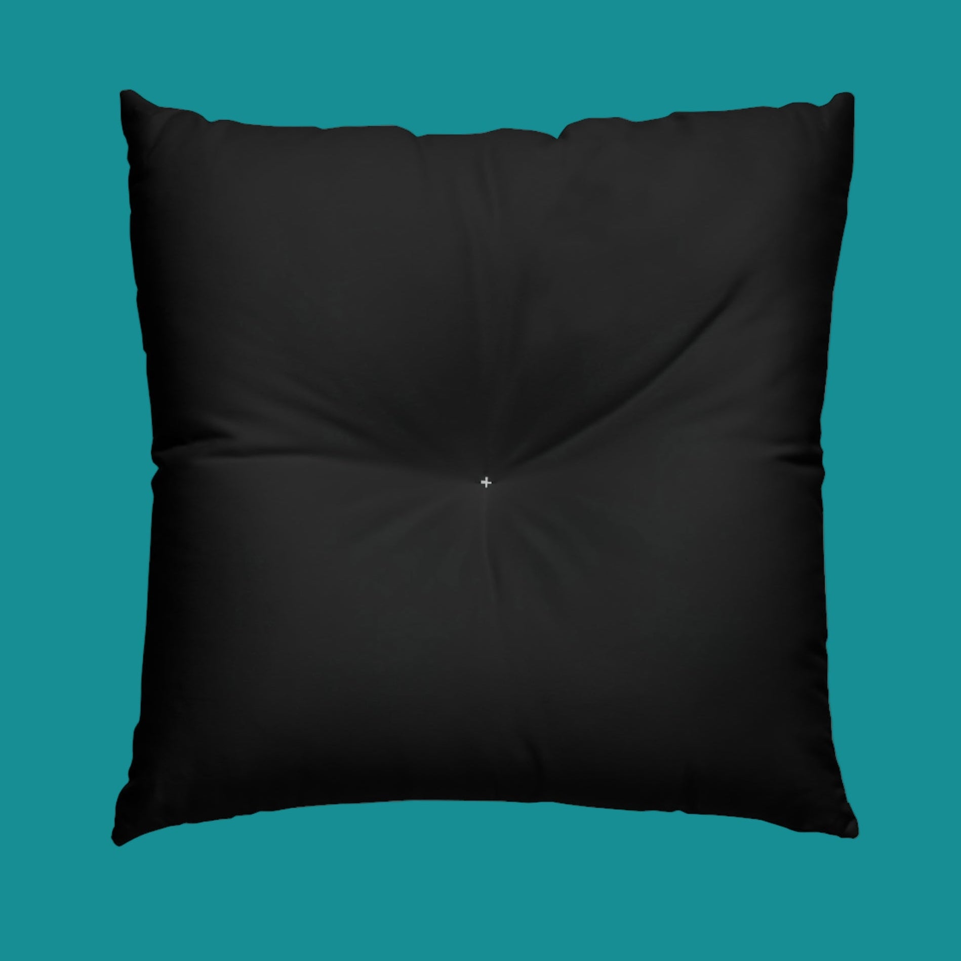 back of Black elephant pillow 