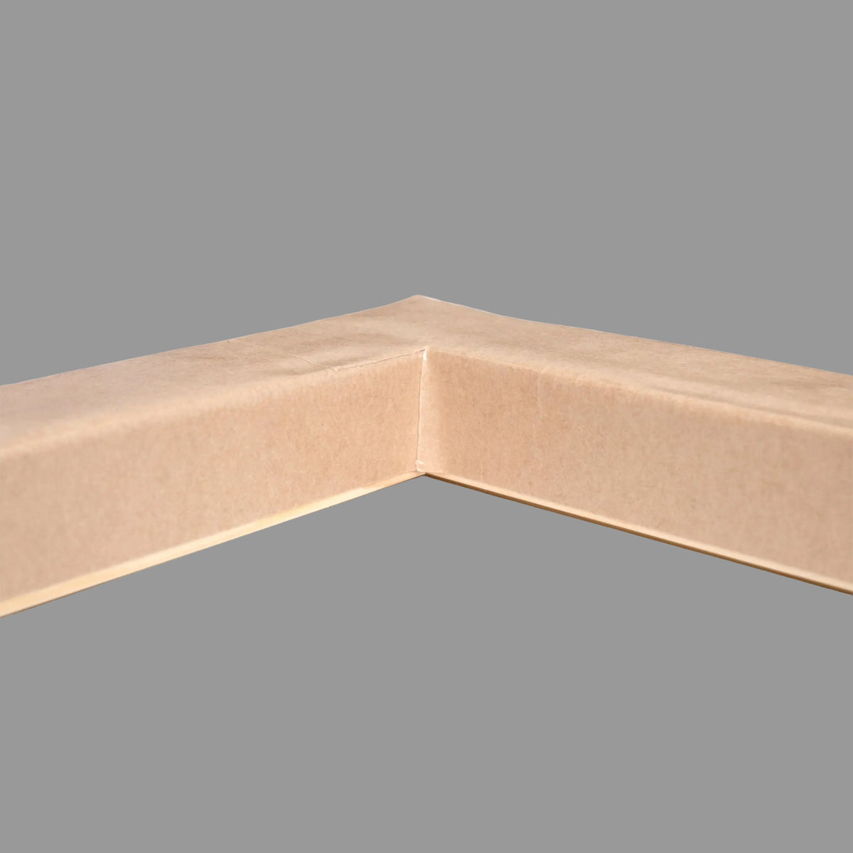 Close-up of a corner of a wood frame with 1 1/2" depth for stretched canvas