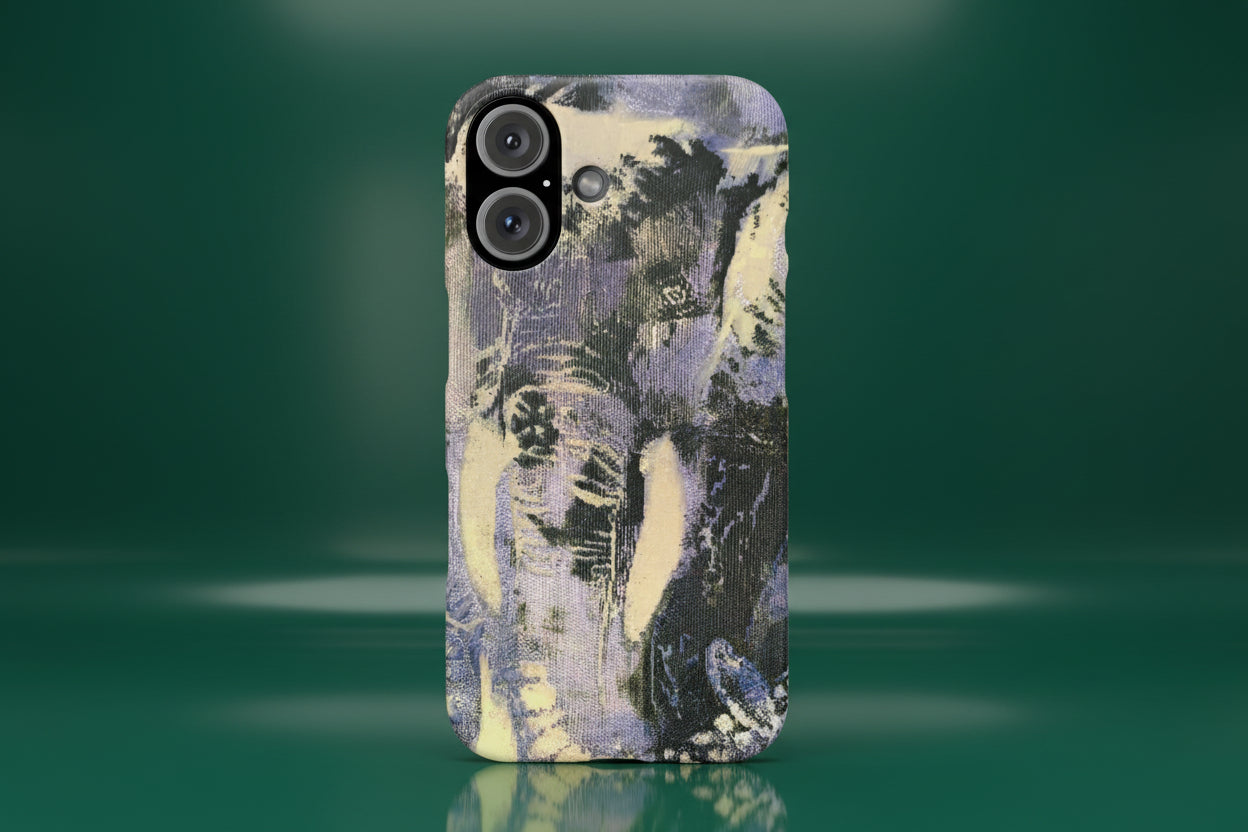 Phone case for your wild side in Elephant Abstract in Tough UV Resistant Matte or Glossy Case